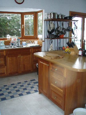 kitchen island and counters